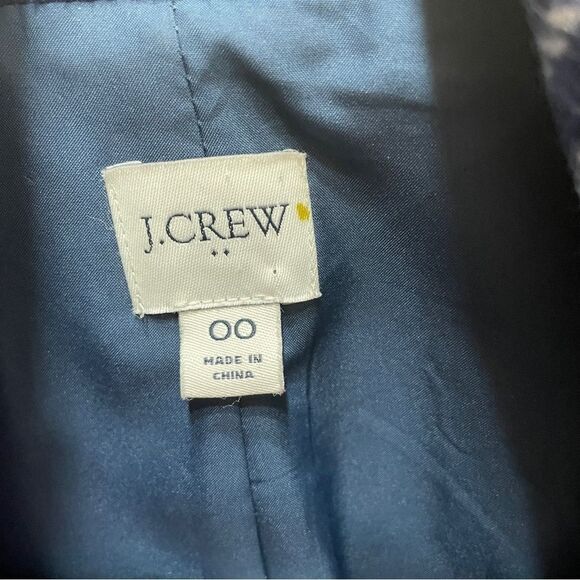 J CREW WOOL CITY COAT IN NAVY BLUE AND WHITE‎ WINDOWPANE - Picture 7 of 11